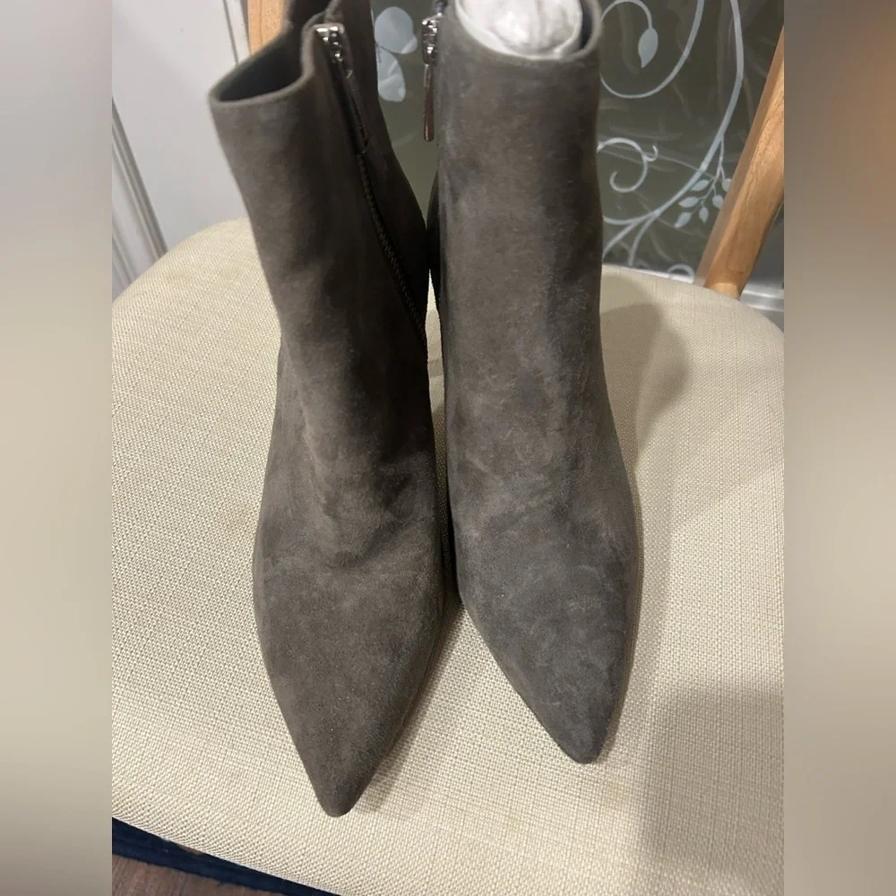 Michael Kors Taupe Suede Ankle Booties